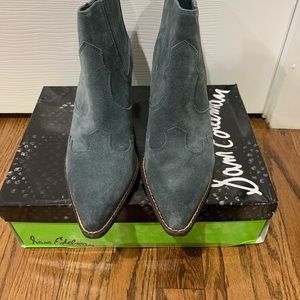 sam edelman 7.5 blue suede boots